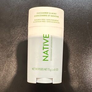 Native Cucumber & Mint Deodorant - Green Text on White